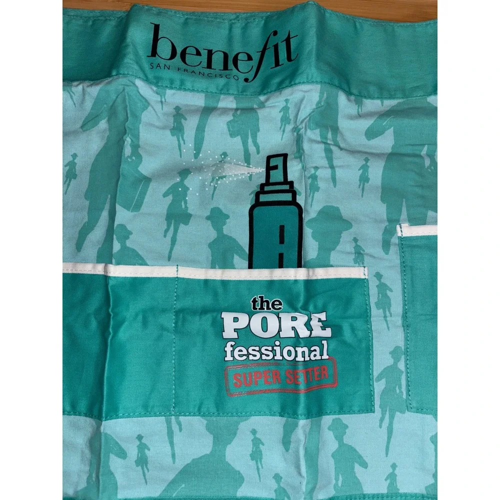 Benefit Cosmetics The POREfessional Super Setter Makeup Artist Apron Teal NWT